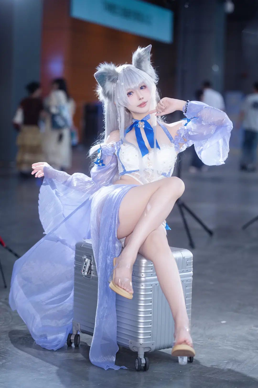 cosplay, 碧蓝航线, 兽耳少女, 二次元美少女, 仙女月