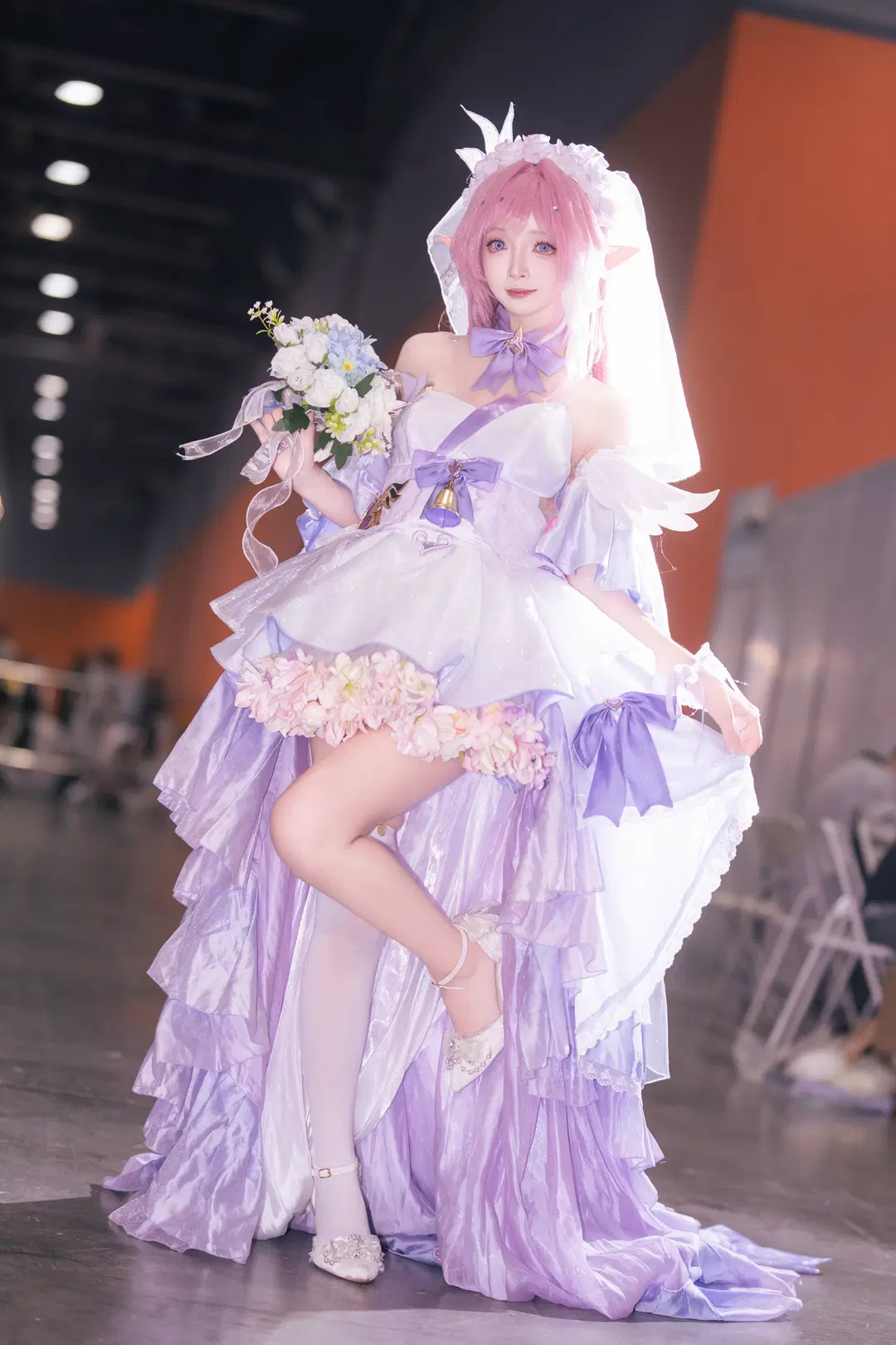 愛莉希雅cos, 婚紗cos, 螢火蟲漫展, 白絲, 精靈耳