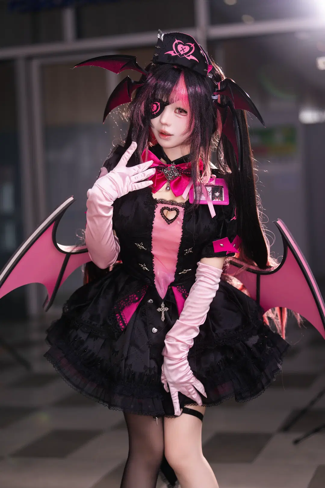 この黒ピンクゴシック小悪魔衣装を着るのは本当に大変でした - 桌了个子（摄影版） - 3枚目