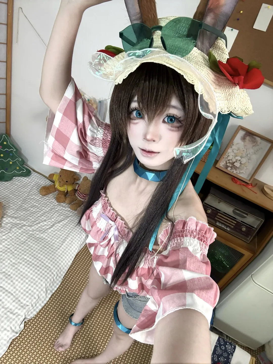 夏日穿搭, 阿米娅cos, 元气少女, 兔耳少女, 复古家居 - 第1张