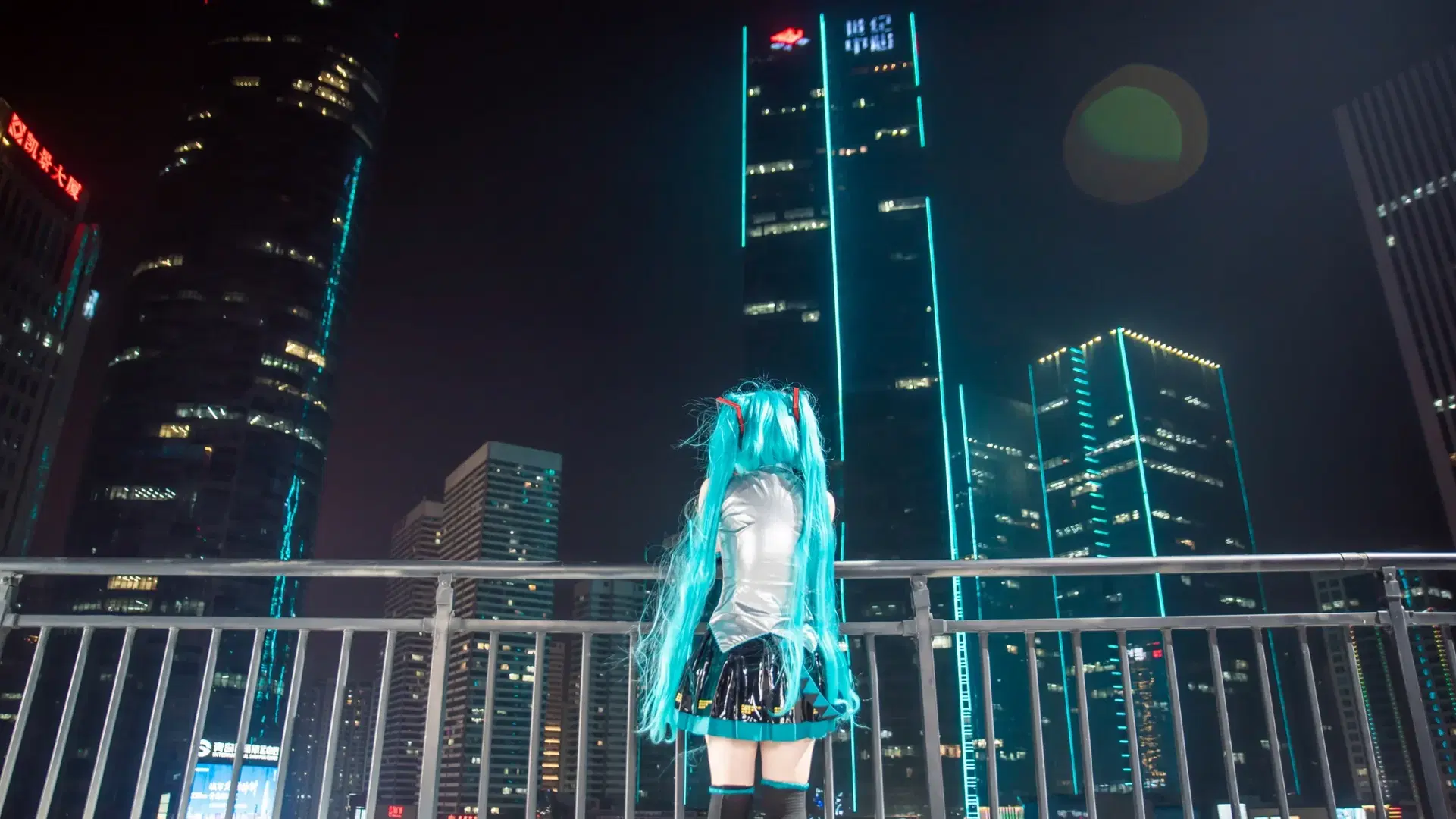 【初音未來cos】青島夜景下的初音未來公式服拍攝記錄 - mile7758 - 第4張