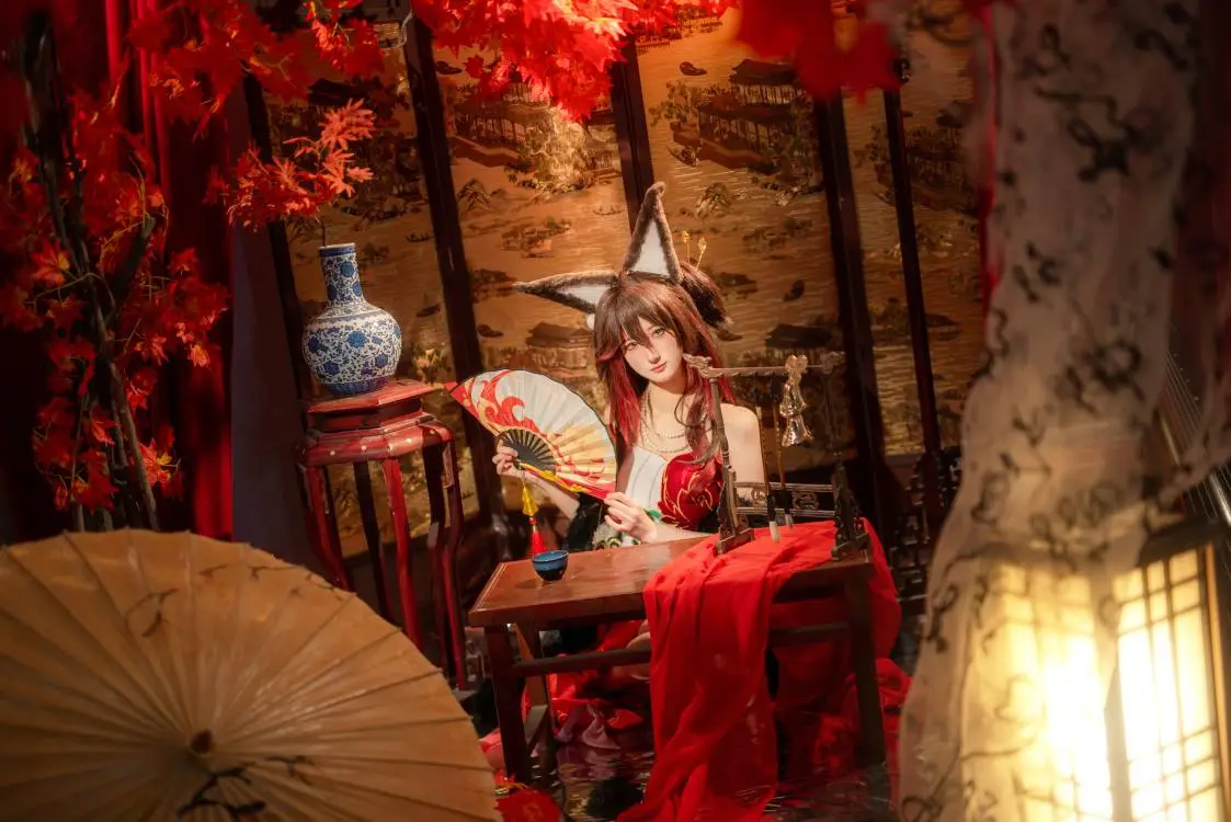 [Tingyun cosplay] Honkai: Star Rail New Year Red Maple Themed Photoshoot by mile7758 - Image 4