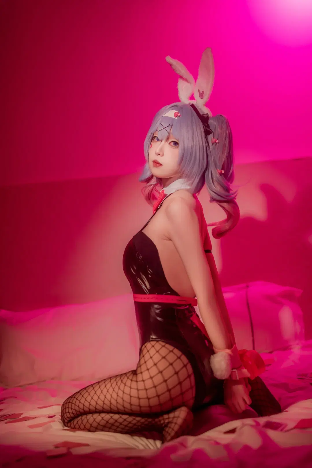 cosplay, 初音未来cos, 初音未来兔子洞, 网袜, 青岛