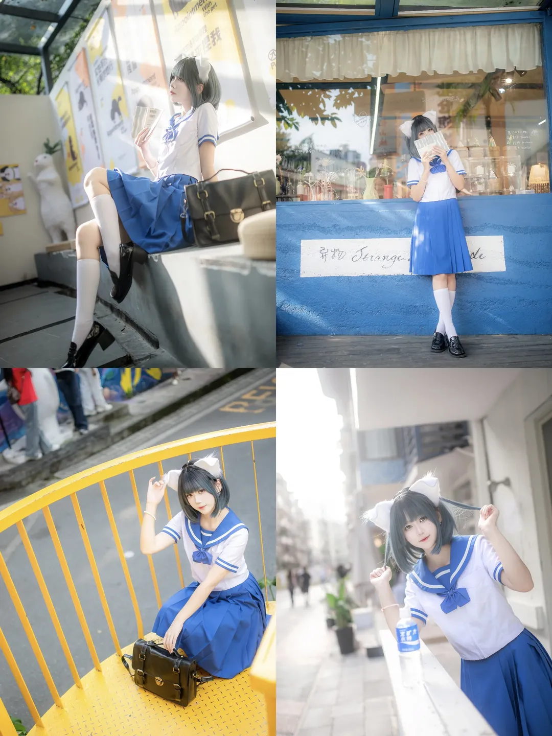 Portrait photography, Chongqing photoshoot booking, Japanese style photography, White tights cosplay, Photography location sharing - Image 11