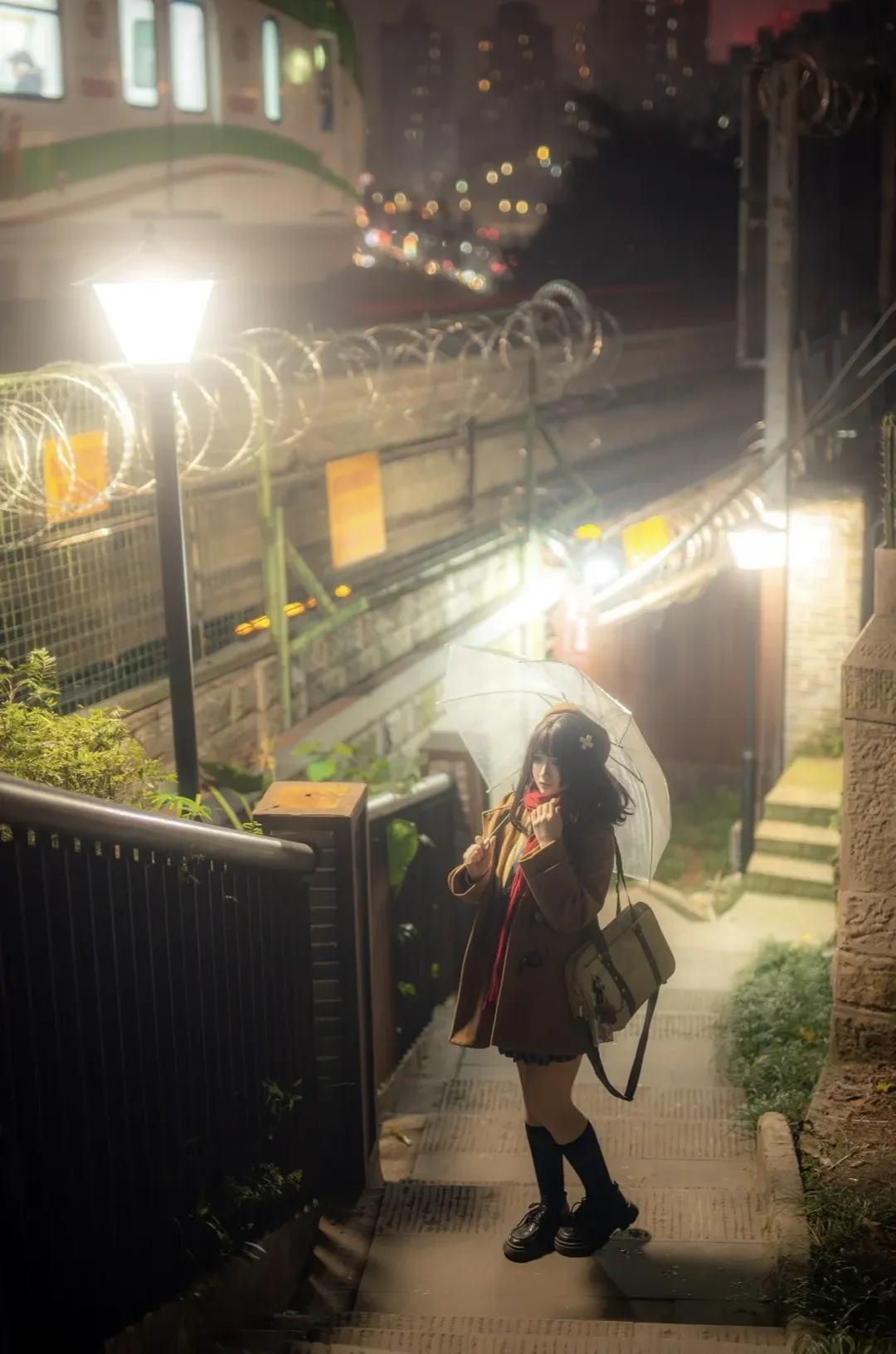 Portrait photography, Chongqing photoshoot booking, Japanese style photography, White tights cosplay, Photography location sharing - Image 16