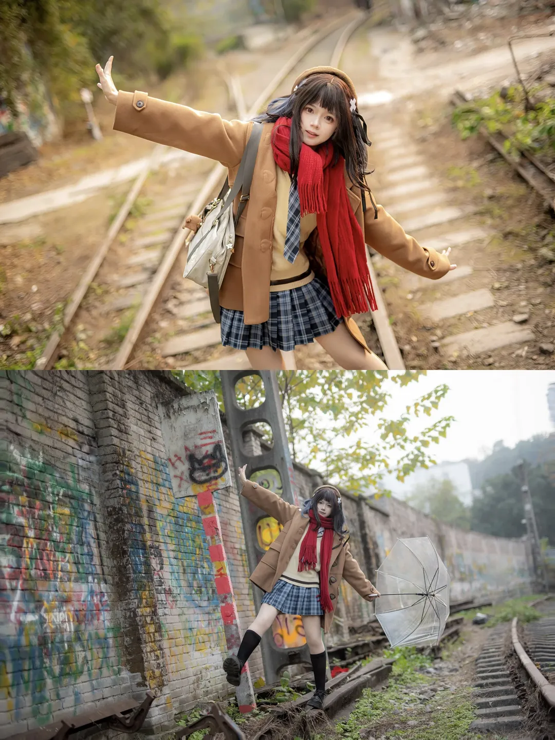 Portrait photography, Chongqing photoshoot booking, Japanese style photography, White tights cosplay, Photography location sharing - Image 9