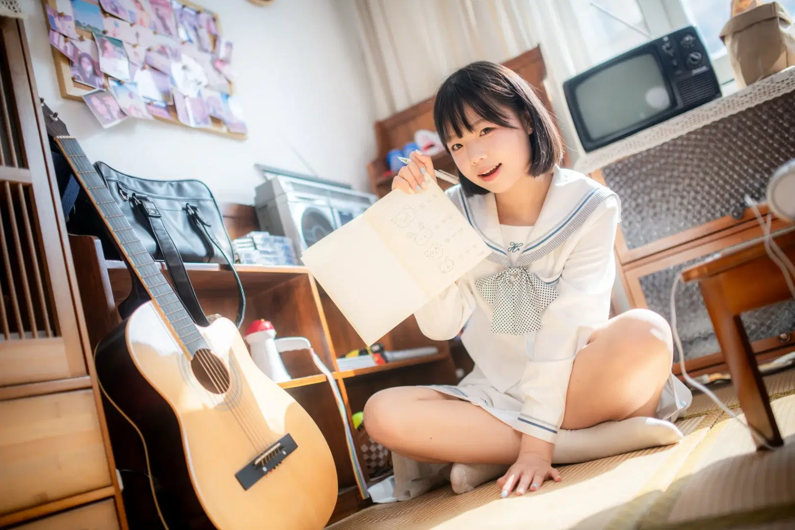 宅家日記錄這套日系JK水手服寫真 - mile7758 - 第10張