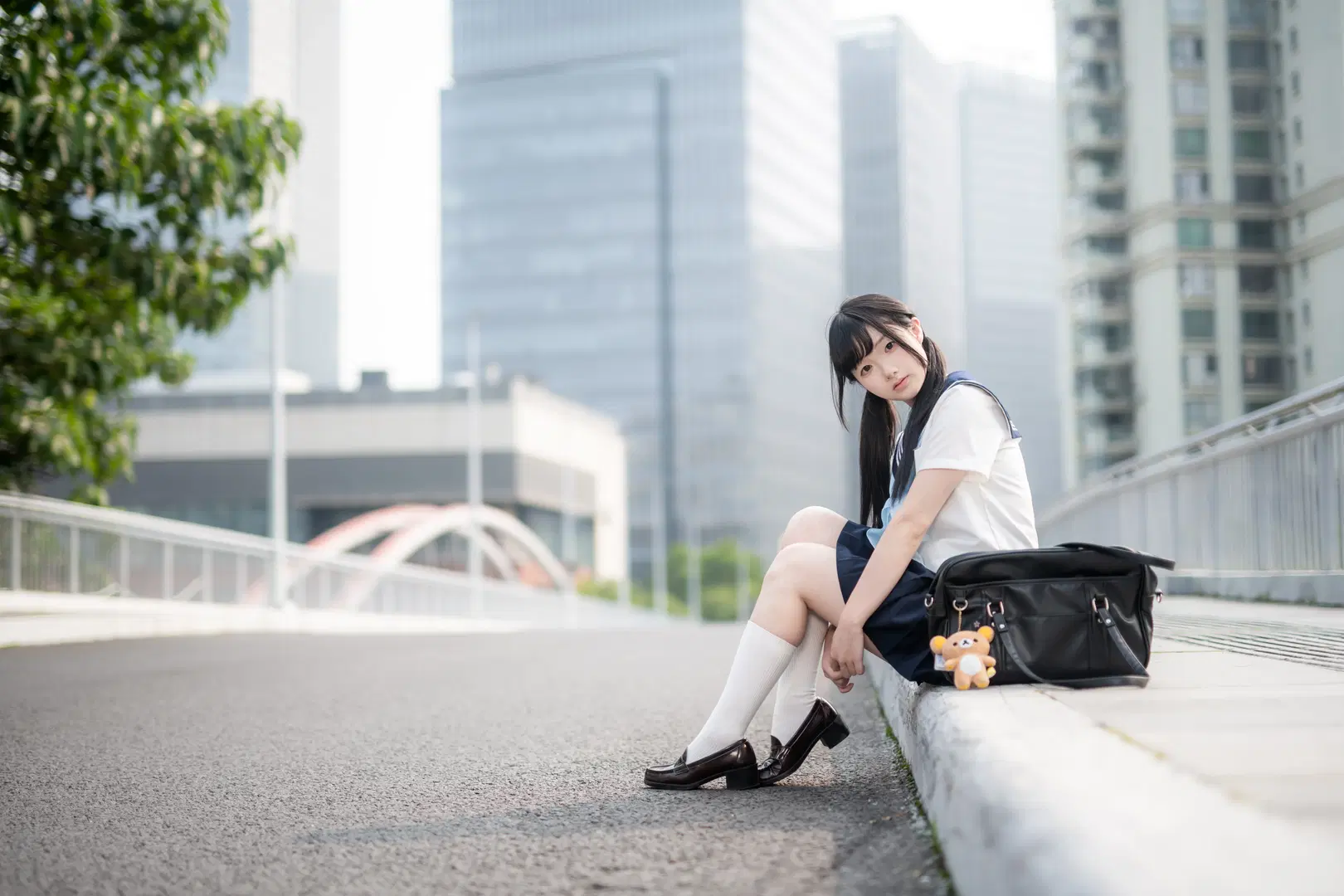 上海的盛夏，日系JK水手服街头写真 - mile7758 - 第2张