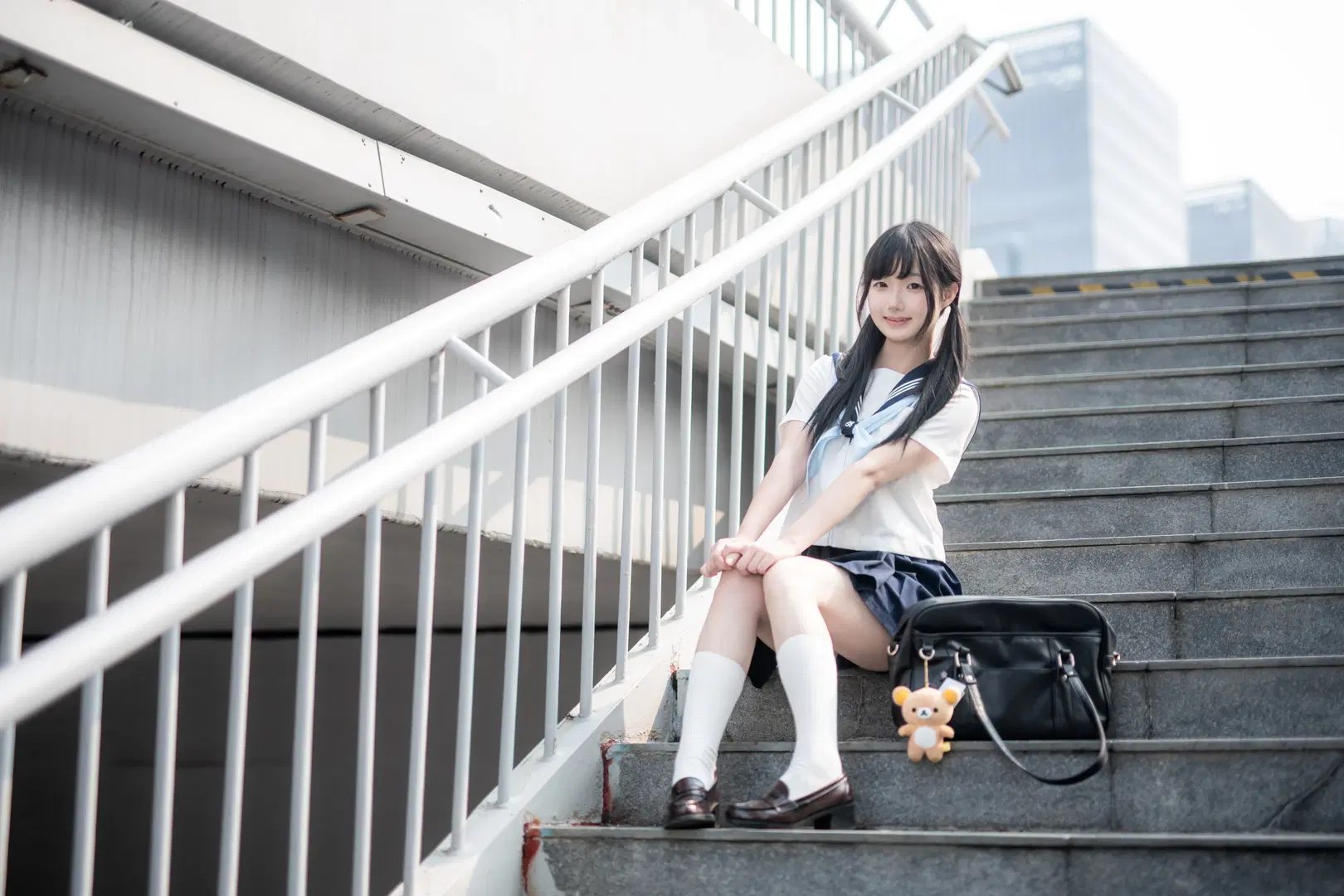 上海的盛夏，日系JK水手服街头写真 - mile7758 - 第4张