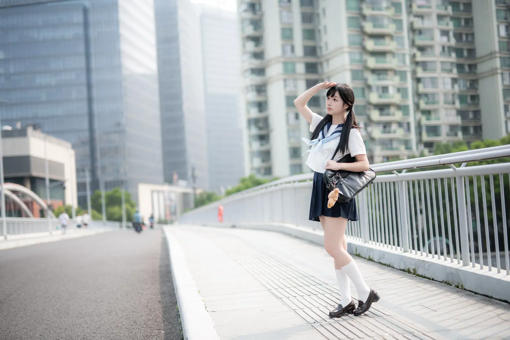 上海的盛夏，日系JK水手服街头写真 - mile7758 - 第5张