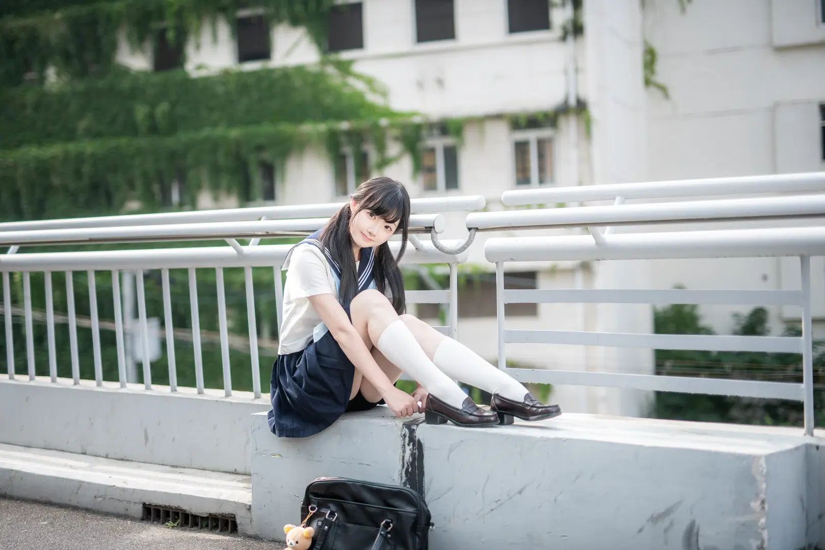 上海的盛夏，日系JK水手服街头写真 - mile7758 - 第7张
