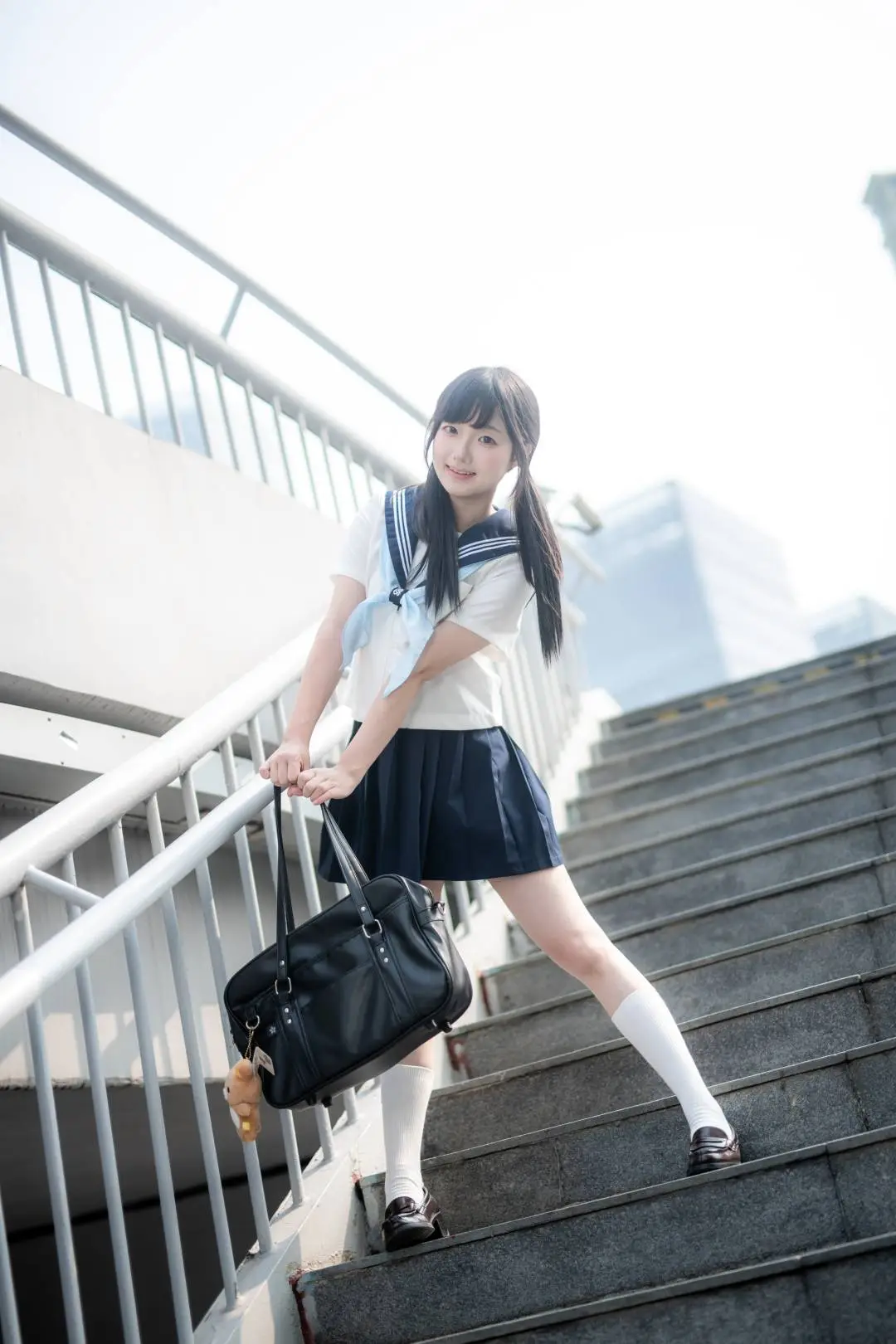 上海的盛夏，日系JK水手服街头写真 - mile7758 - 第9张