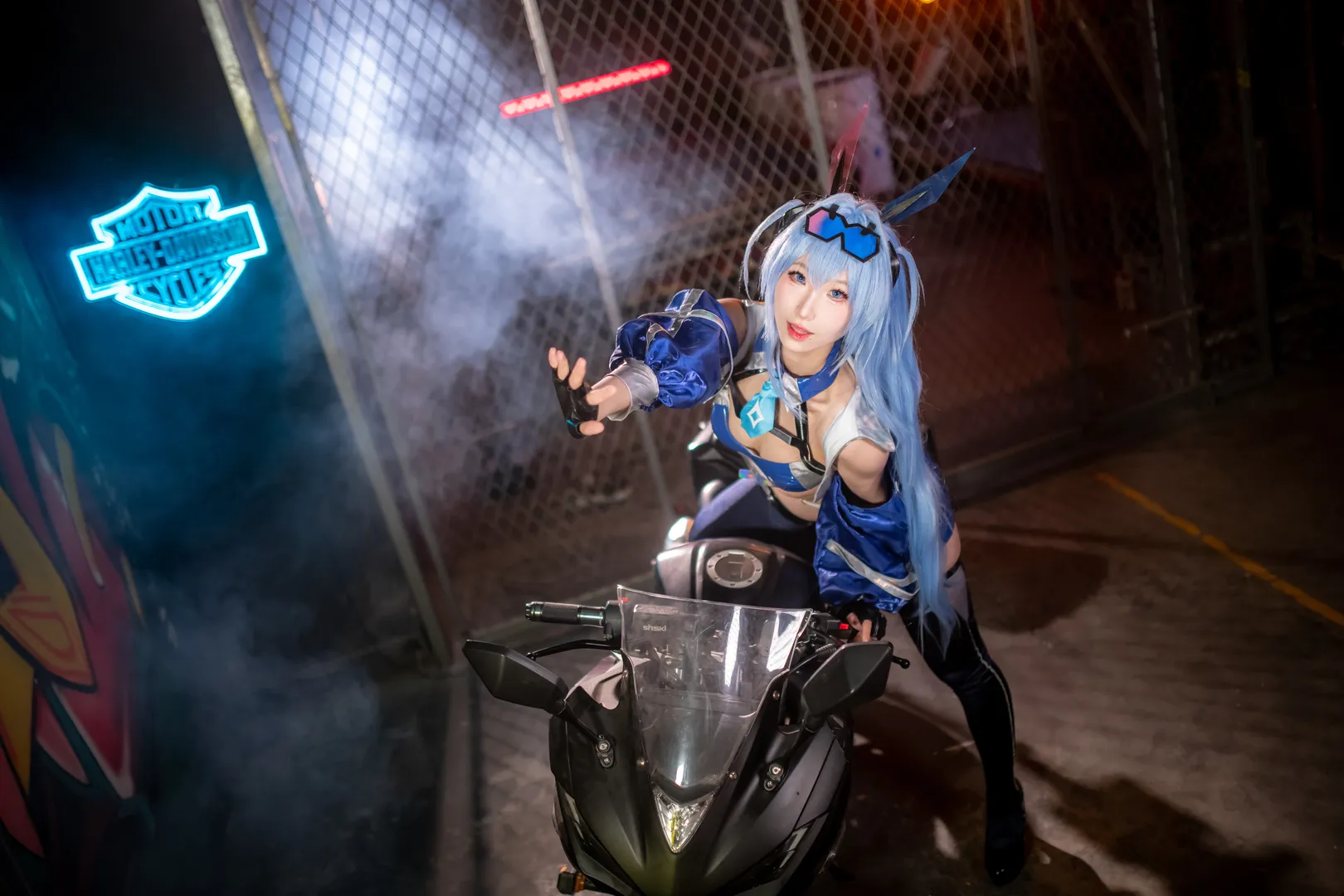 碧蓝航线, 赛车服, 机车摄影, 新泽西cos, 过膝袜 - 第5张