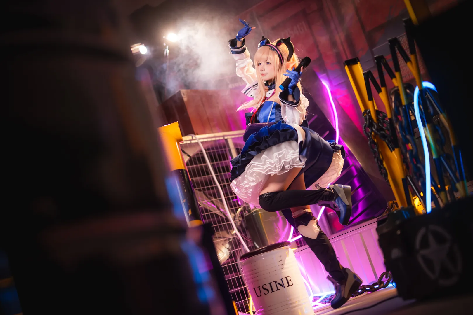 cosplay, 明日方舟終末地, 工業風攝影, 梨諾cos, 腿環絲襪 - 第2張