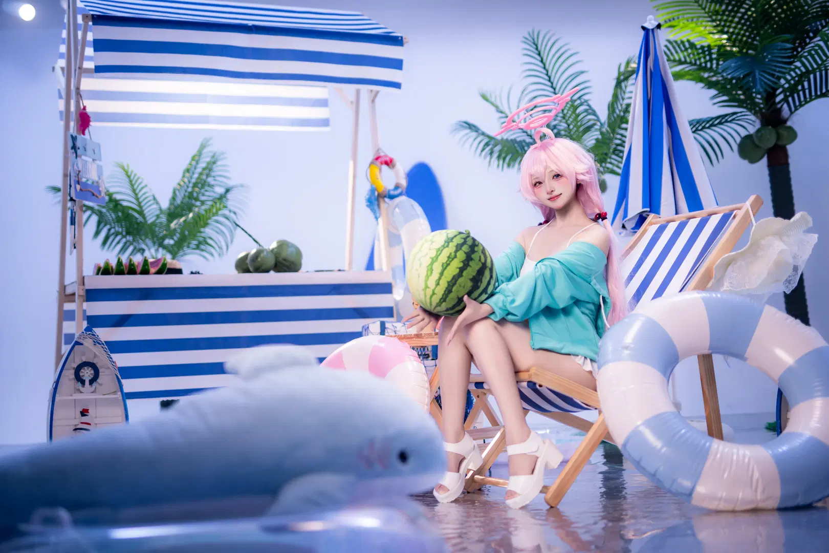 【小鸟游星野cos】蔚蓝档案夏日海滩泳装 - mile7758 - 第2张
