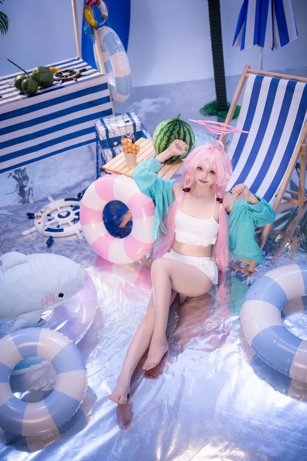 【小鸟游星野cos】蔚蓝档案夏日海滩泳装 - mile7758 - 第5张