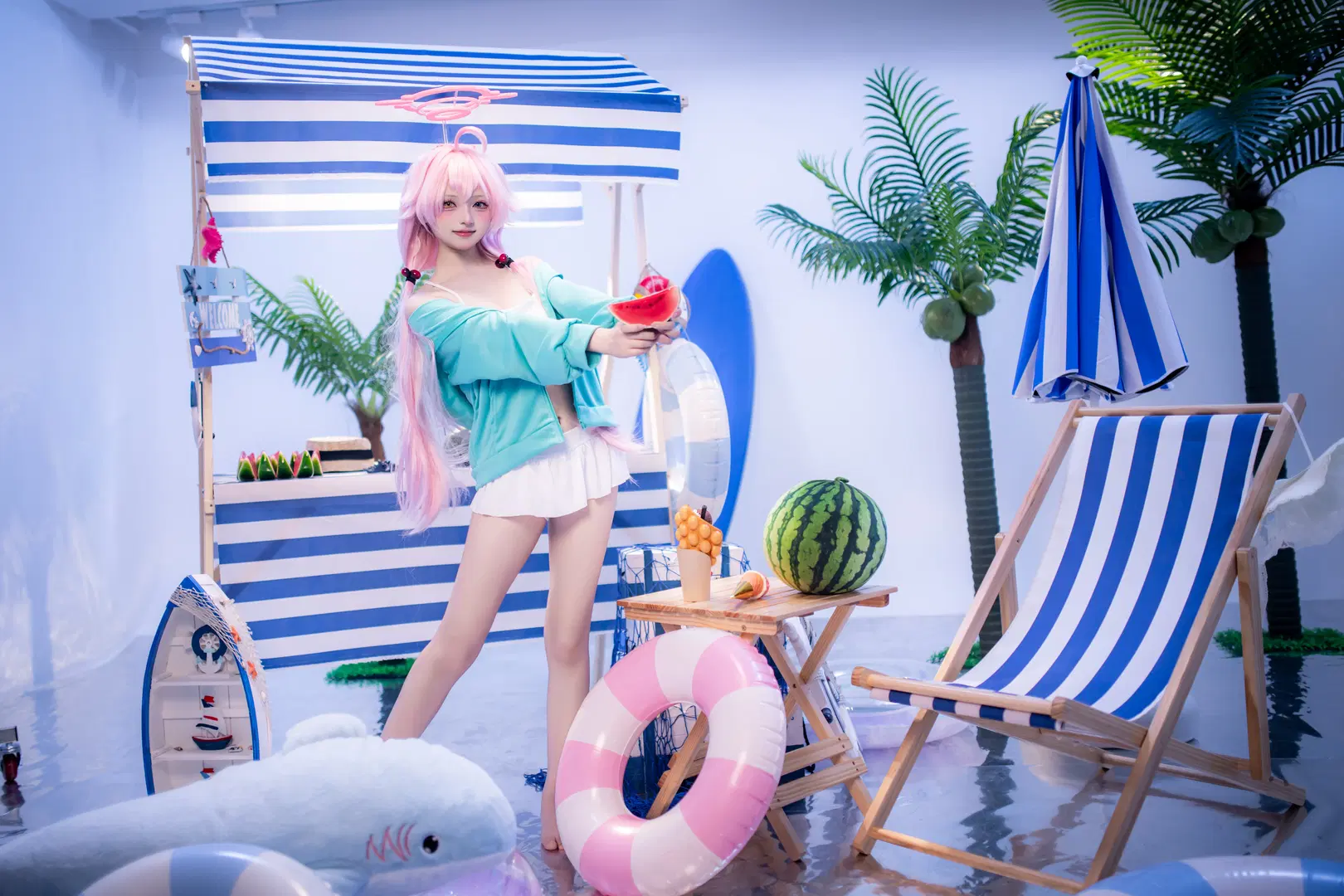 【小鸟游星野cos】蔚蓝档案夏日海滩泳装 - mile7758 - 第6张