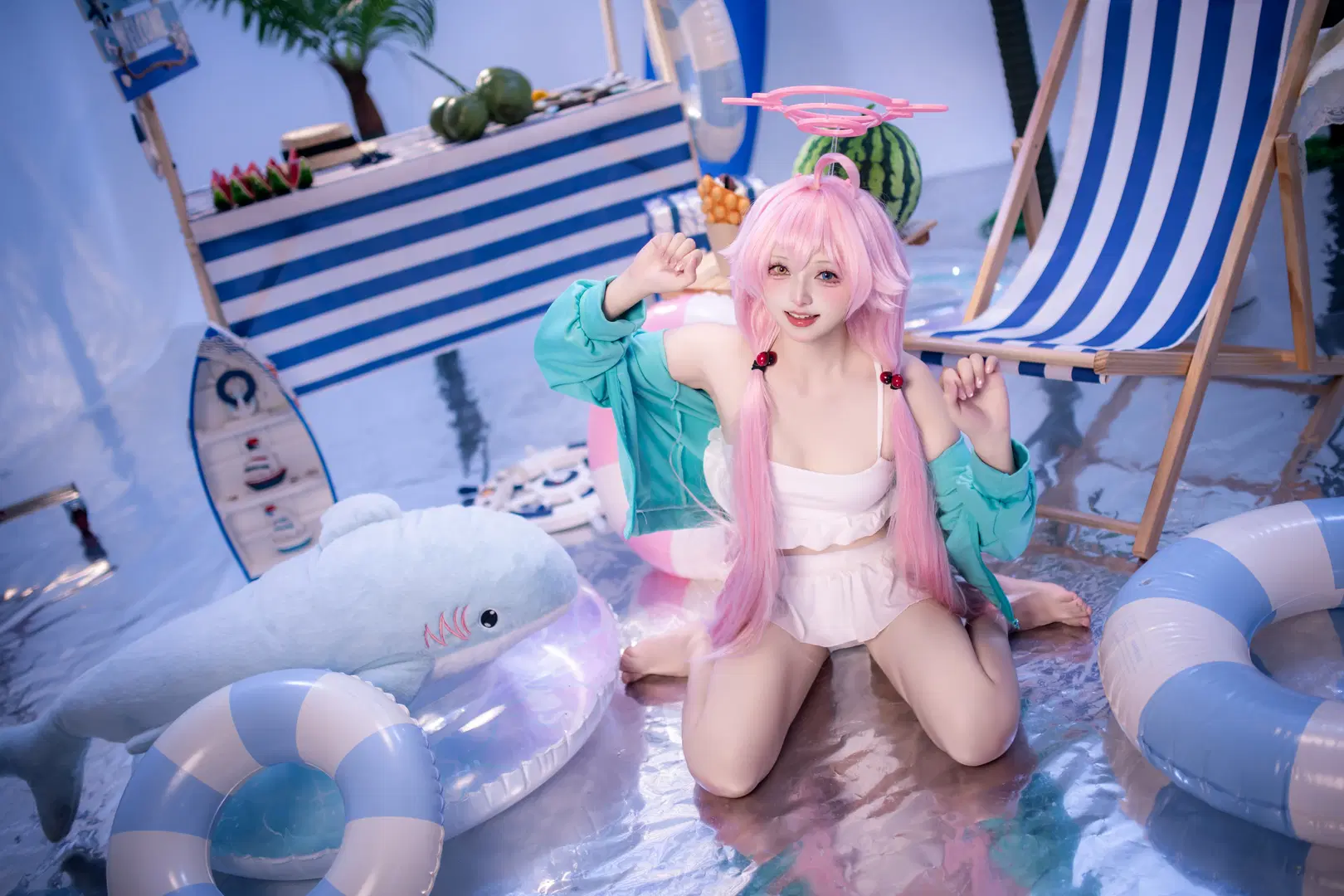 【小鸟游星野cos】蔚蓝档案夏日海滩泳装 - mile7758 - 第7张