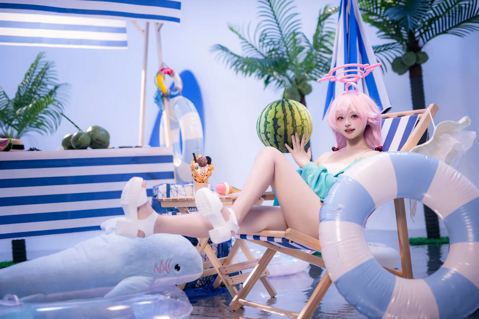 【小鸟游星野cos】蔚蓝档案夏日海滩泳装 - mile7758 - 第9张