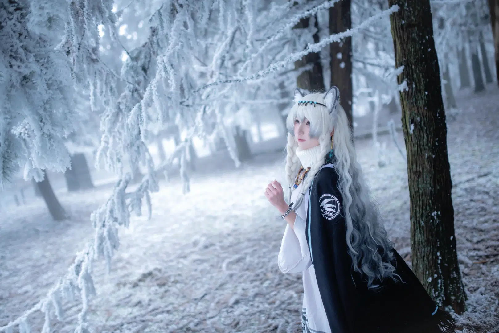 [First Snow cosplay] Arknights Kjerag's Pramanix: Chongqing Snow Scenery Was Incredible by mile7758 - Image 5