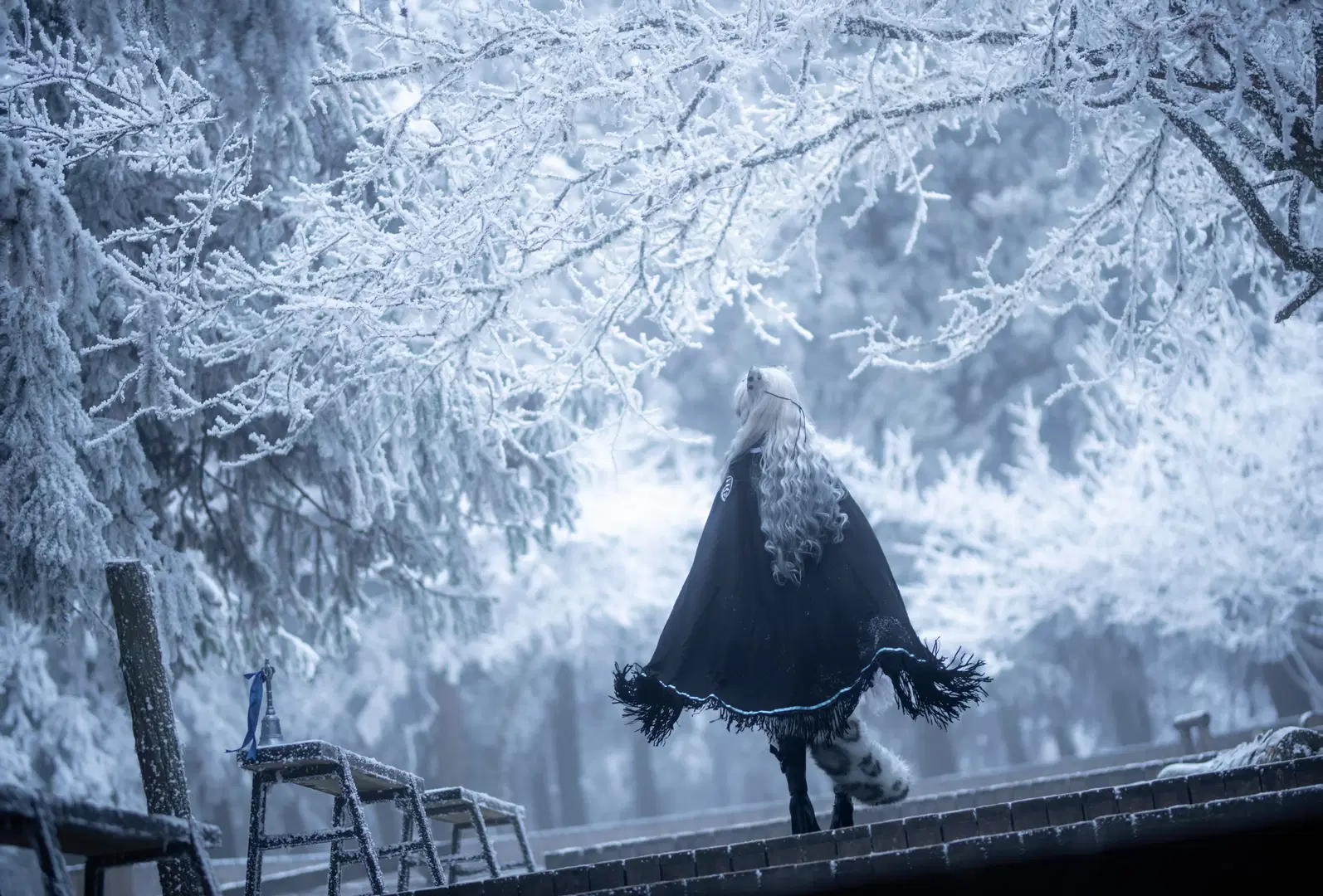 [First Snow cosplay] Arknights Kjerag's Pramanix: Chongqing Snow Scenery Was Incredible by mile7758 - Image 6