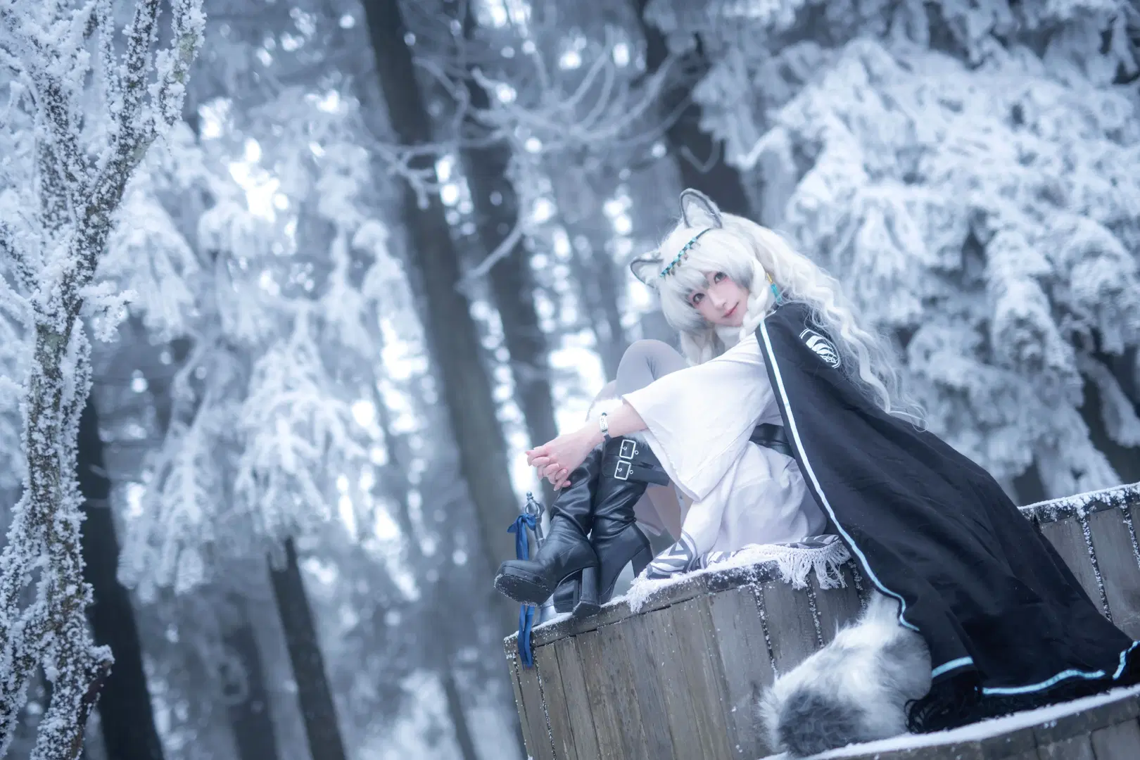 [First Snow cosplay] Arknights Kjerag's Pramanix: Chongqing Snow Scenery Was Incredible by mile7758 - Image 8