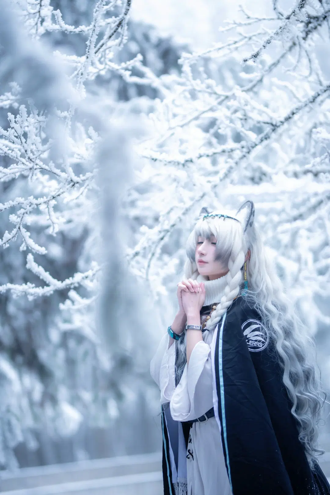 [First Snow cosplay] Arknights Kjerag's Pramanix: Chongqing Snow Scenery Was Incredible by mile7758 - Image 9