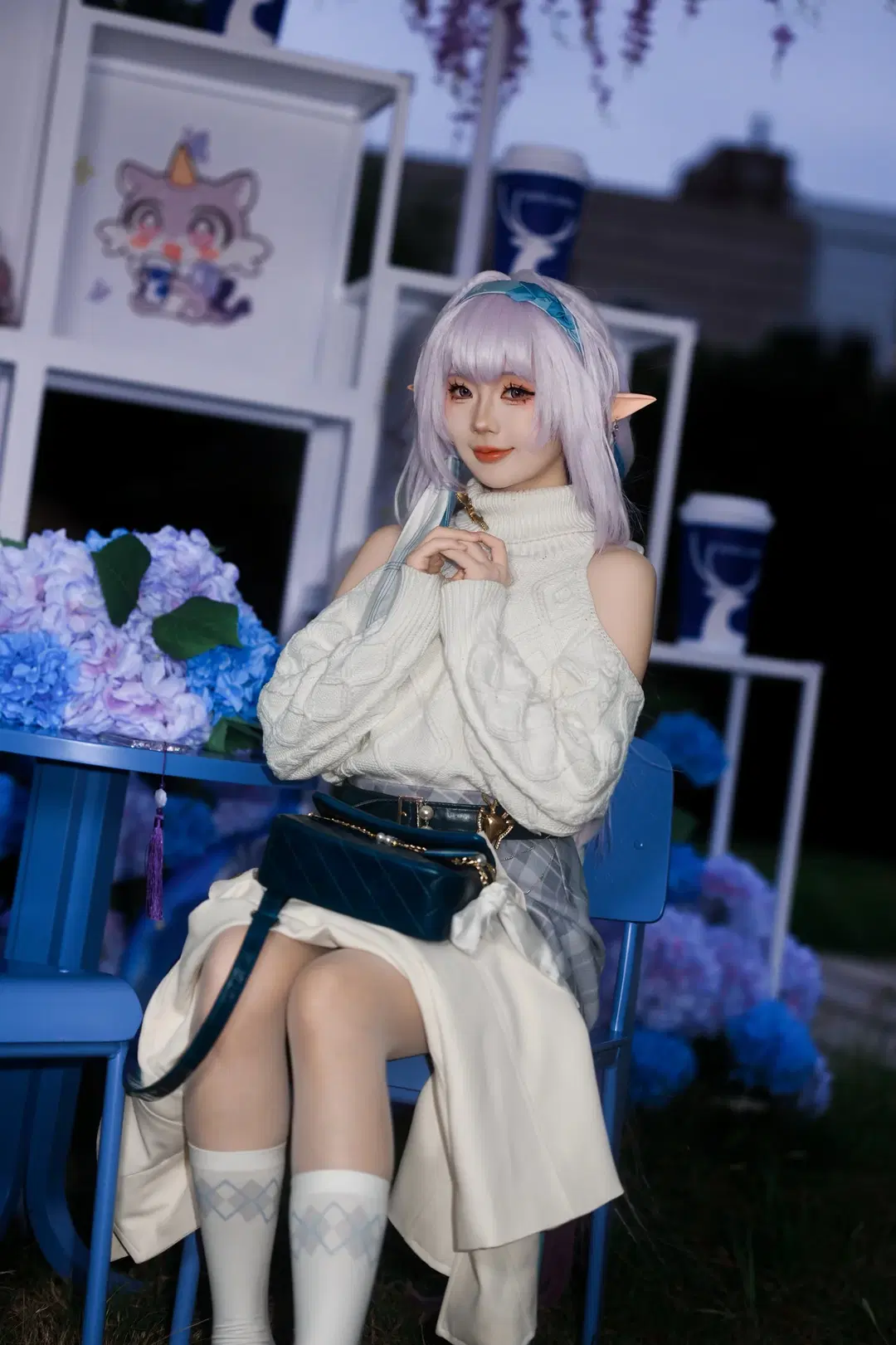 【遐蝶cos】藍調花海里的溫婉純真，夜景下的遐蝶時光 - 浅陌 - 第11張