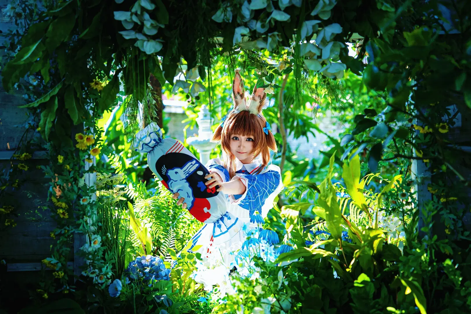 【阿米婭cos】在綠意盎然的花園裡記錄阿米婭的日常 - 硫酸铅沉淀（想拍正片版 - 第3張