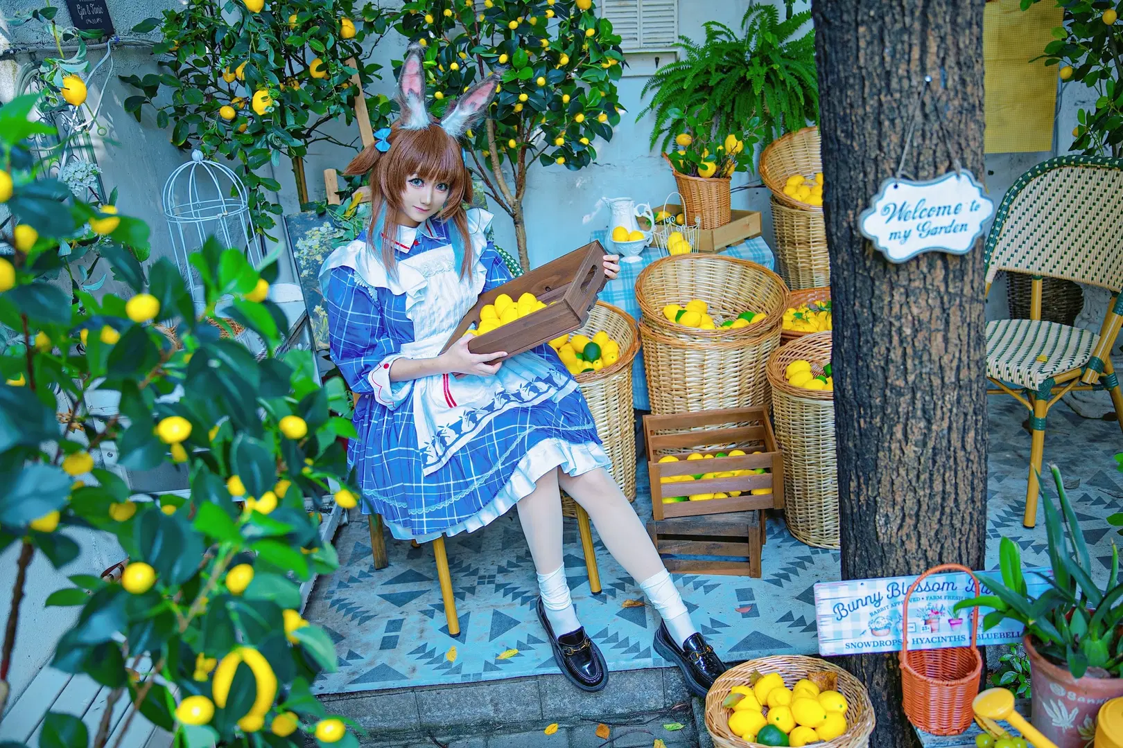 【阿米婭cos】在綠意盎然的花園裡記錄阿米婭的日常 - 硫酸铅沉淀（想拍正片版 - 第5張