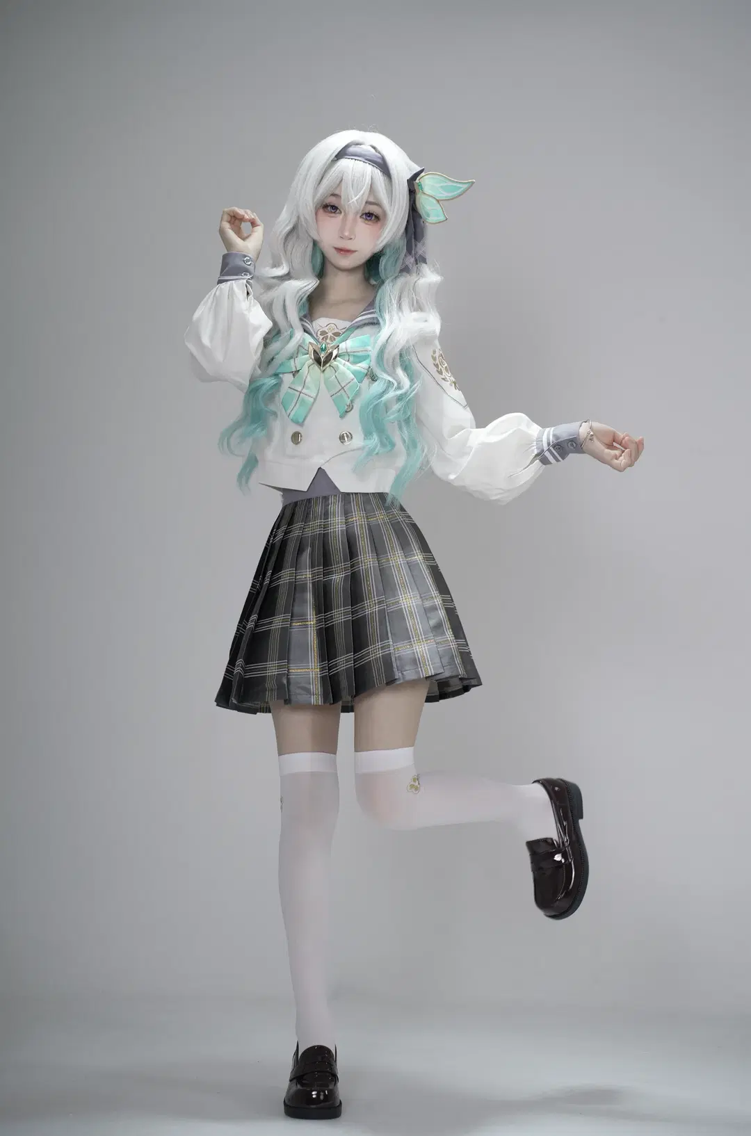 【流萤cos】崩坏星穹铁道流萤JK制服第二弹 - 硫酸铅沉淀（想拍正片版 - 第10张