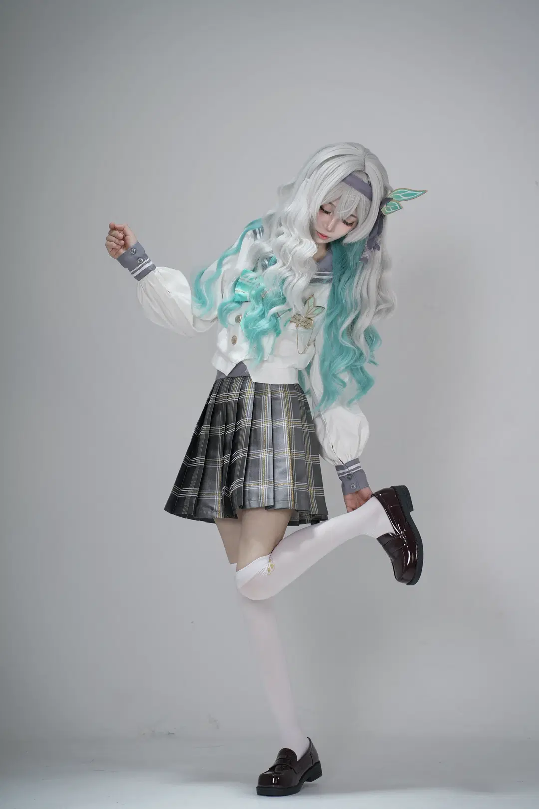 【流萤cos】崩坏星穹铁道流萤JK制服第二弹 - 硫酸铅沉淀（想拍正片版 - 第4张