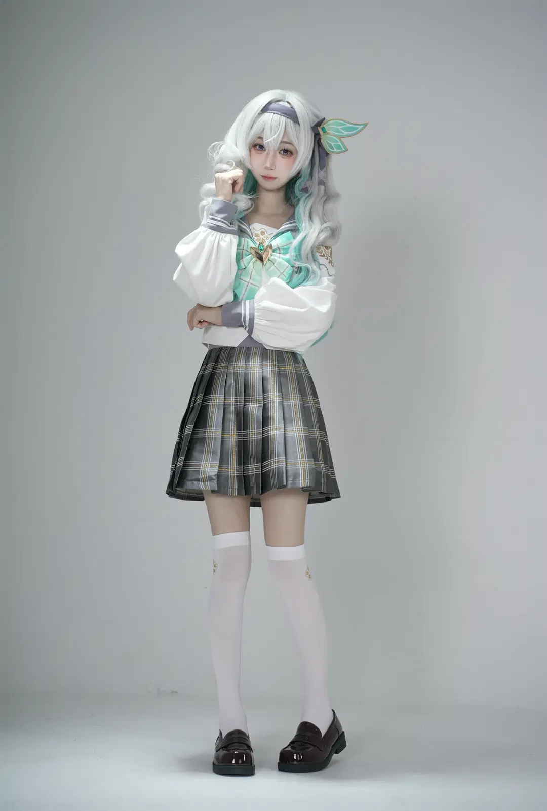 【流萤cos】崩坏星穹铁道流萤JK制服第二弹 - 硫酸铅沉淀（想拍正片版 - 第6张