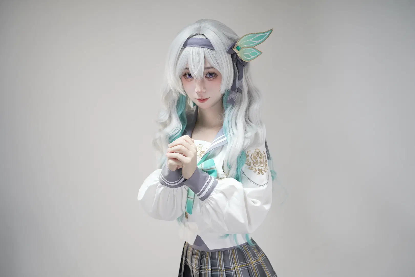 【流萤cos】崩坏星穹铁道流萤JK制服第二弹 - 硫酸铅沉淀（想拍正片版 - 第7张