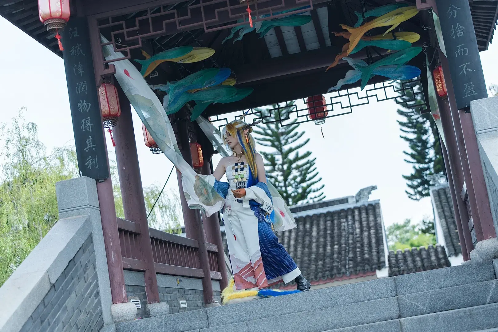 【黍cos】明日方舟這套正片記錄了一次充實的園林外景拍攝 - 硫酸铅沉淀（想拍正片版 - 第2張