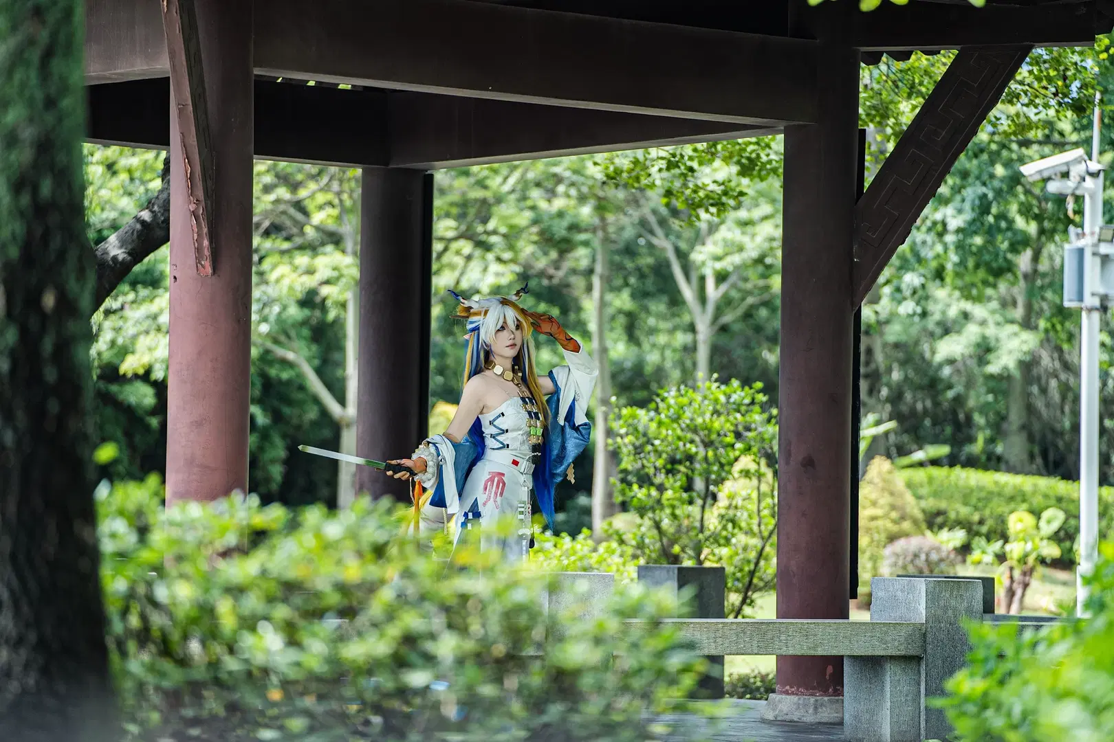 【黍cos】明日方舟這套正片記錄了一次充實的園林外景拍攝 - 硫酸铅沉淀（想拍正片版 - 第4張