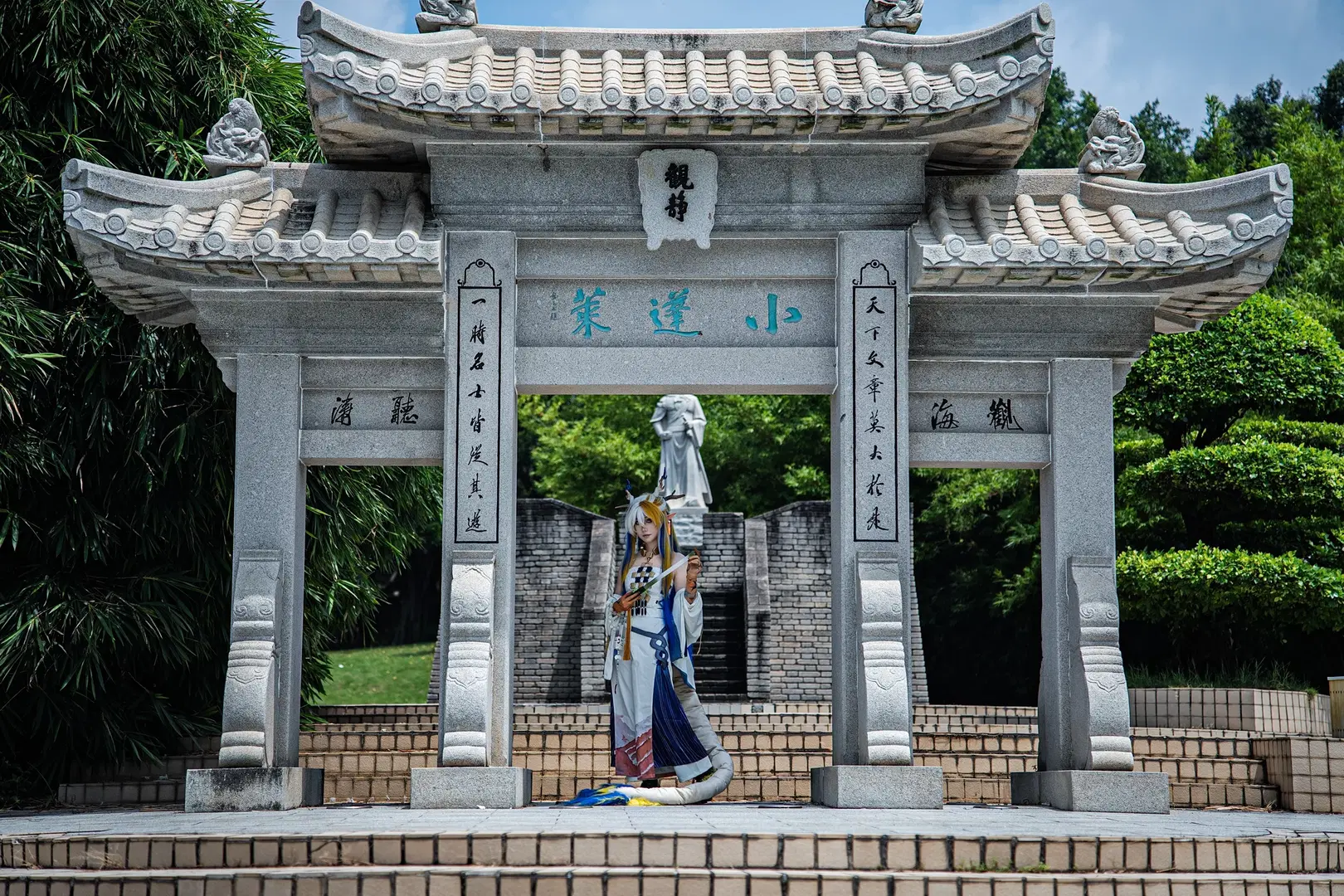 【黍cos】明日方舟這套正片記錄了一次充實的園林外景拍攝 - 硫酸铅沉淀（想拍正片版 - 第8張