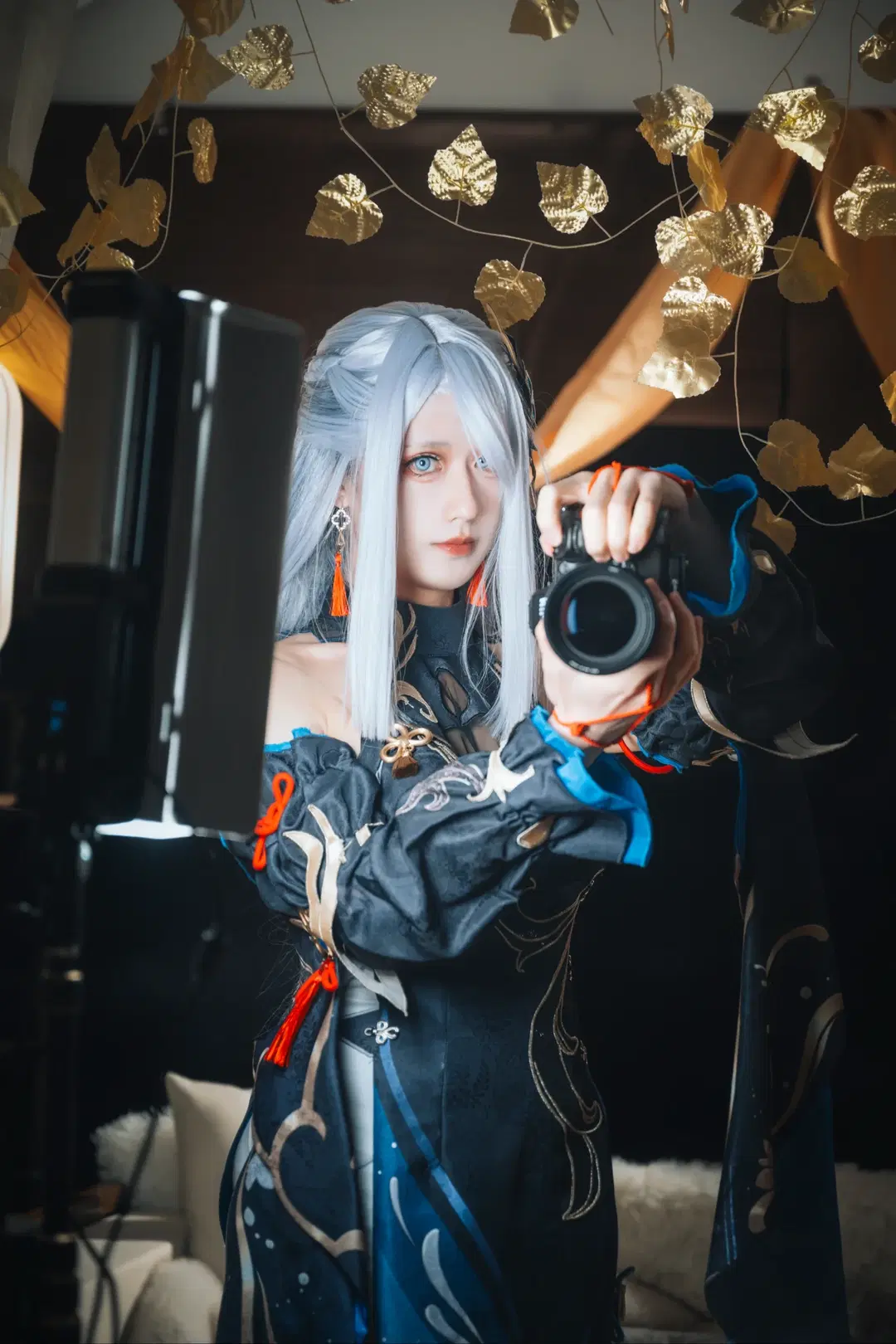 原神, 申鹤cos, cosplay分享, 摄影师自拍, 银发国风