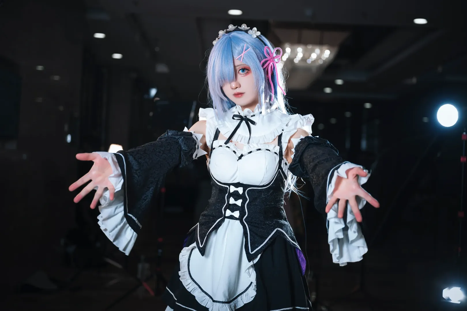 女仆装, 从零开始的异世界生活, 白丝, cosplay摄影, 雷姆cos - 第3张