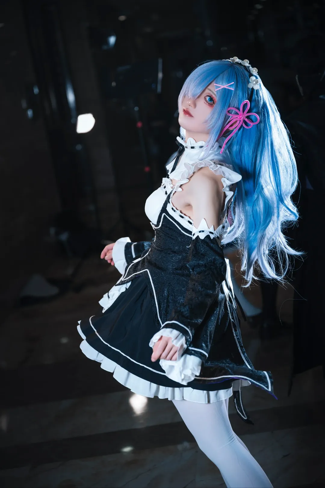 女仆装, 从零开始的异世界生活, 白丝, cosplay摄影, 雷姆cos - 第4张