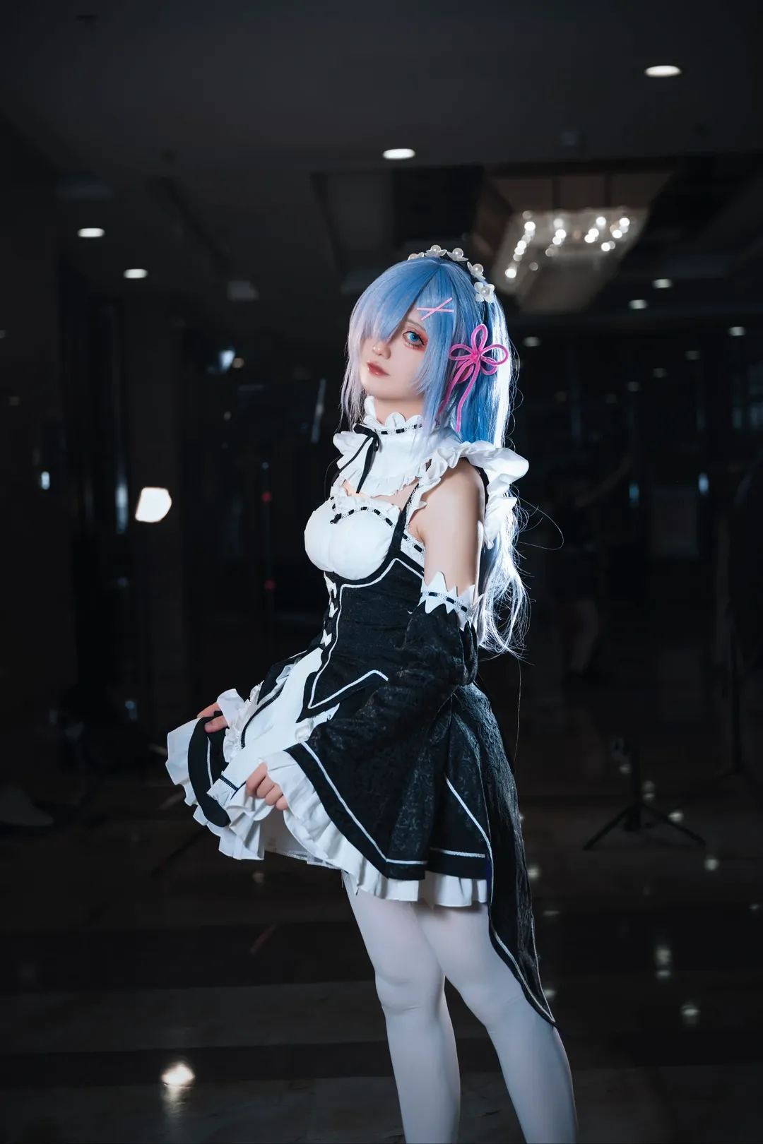 女仆装, 从零开始的异世界生活, 白丝, cosplay摄影, 雷姆cos - 第5张