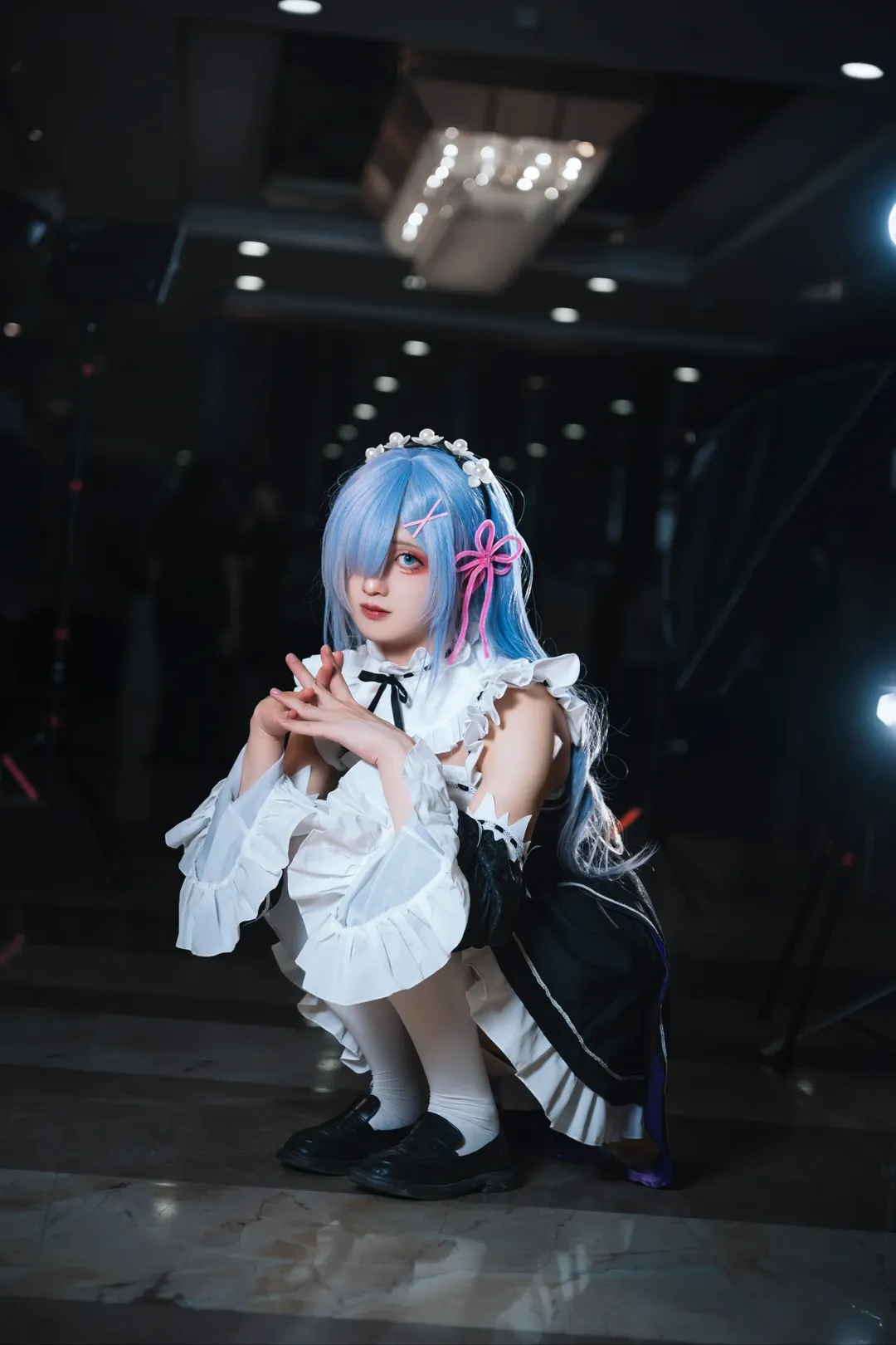 女仆装, 从零开始的异世界生活, 白丝, cosplay摄影, 雷姆cos - 第7张