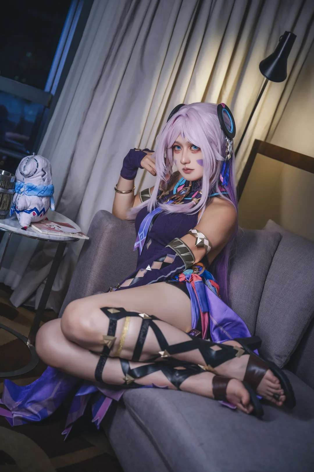 原神, cosplay, 茜特菈莉cos, 夜景摄影, 绑带 - 第1张