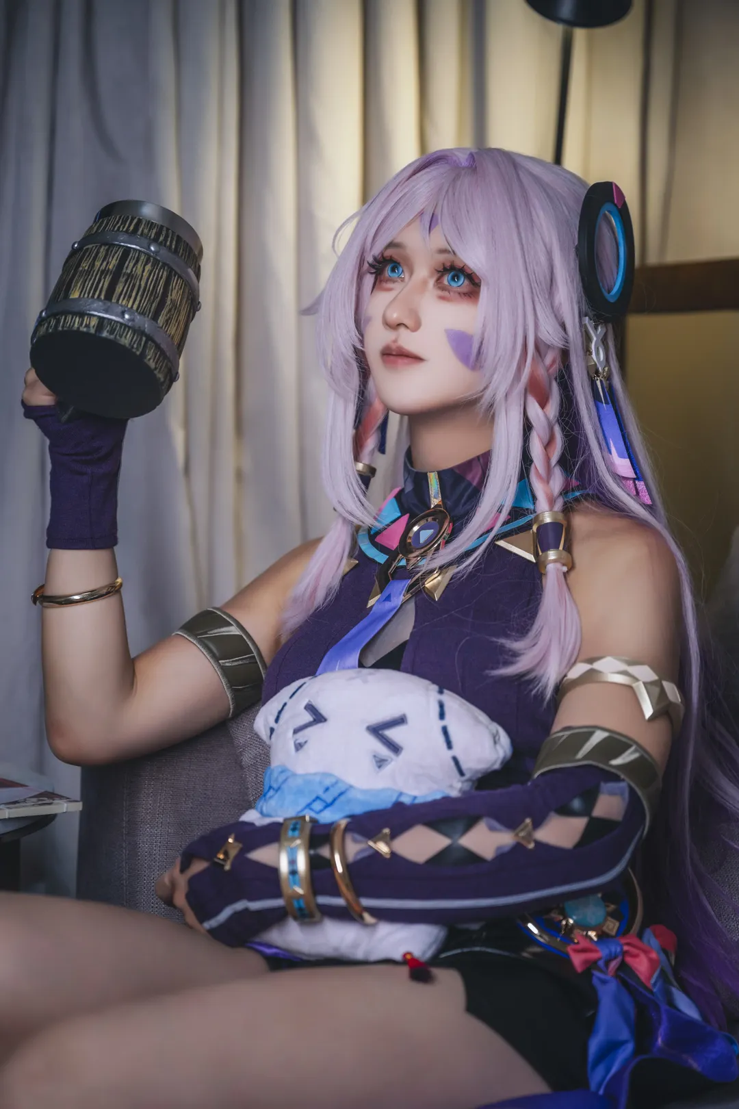 原神, cosplay, 茜特菈莉cos, 夜景摄影, 绑带 - 第4张