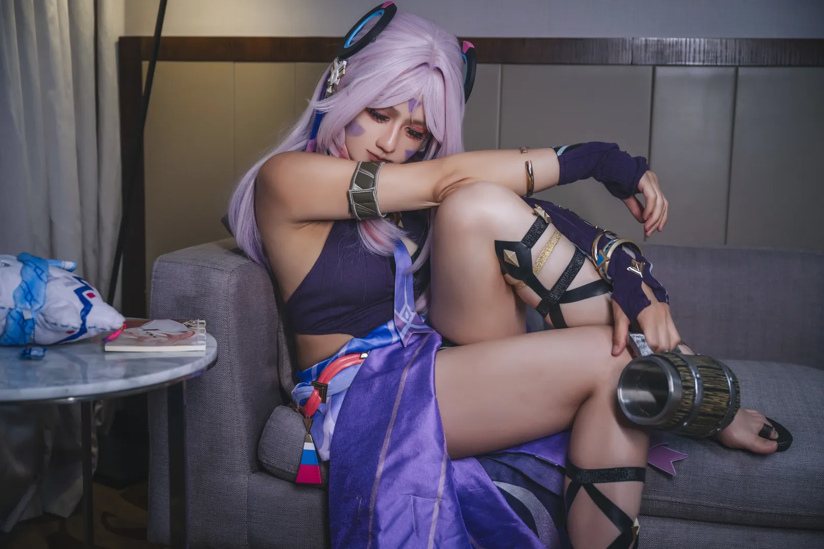 原神, cosplay, 茜特菈莉cos, 夜景摄影, 绑带 - 第7张