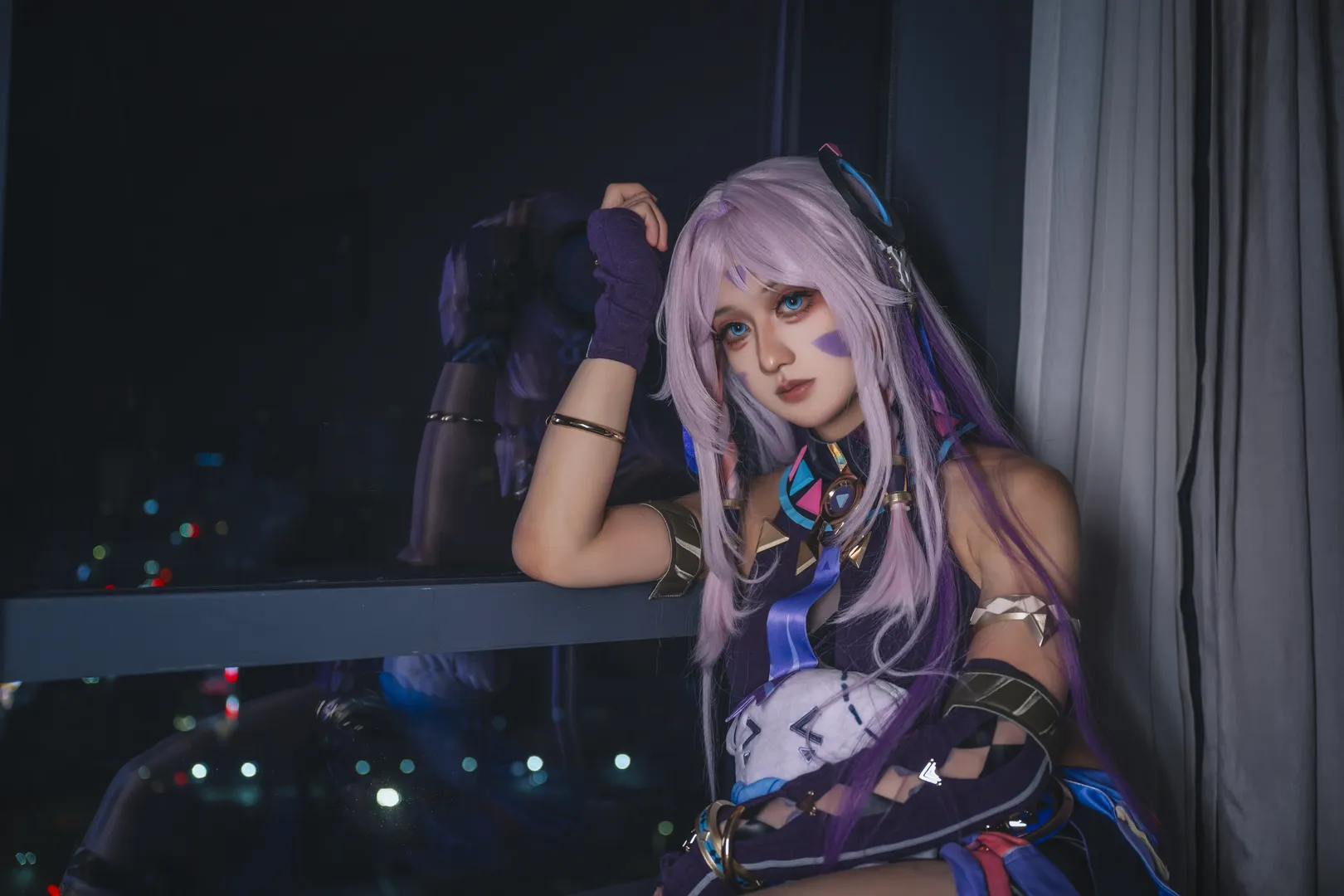原神, cosplay, 茜特菈莉cos, 夜景摄影, 绑带 - 第9张