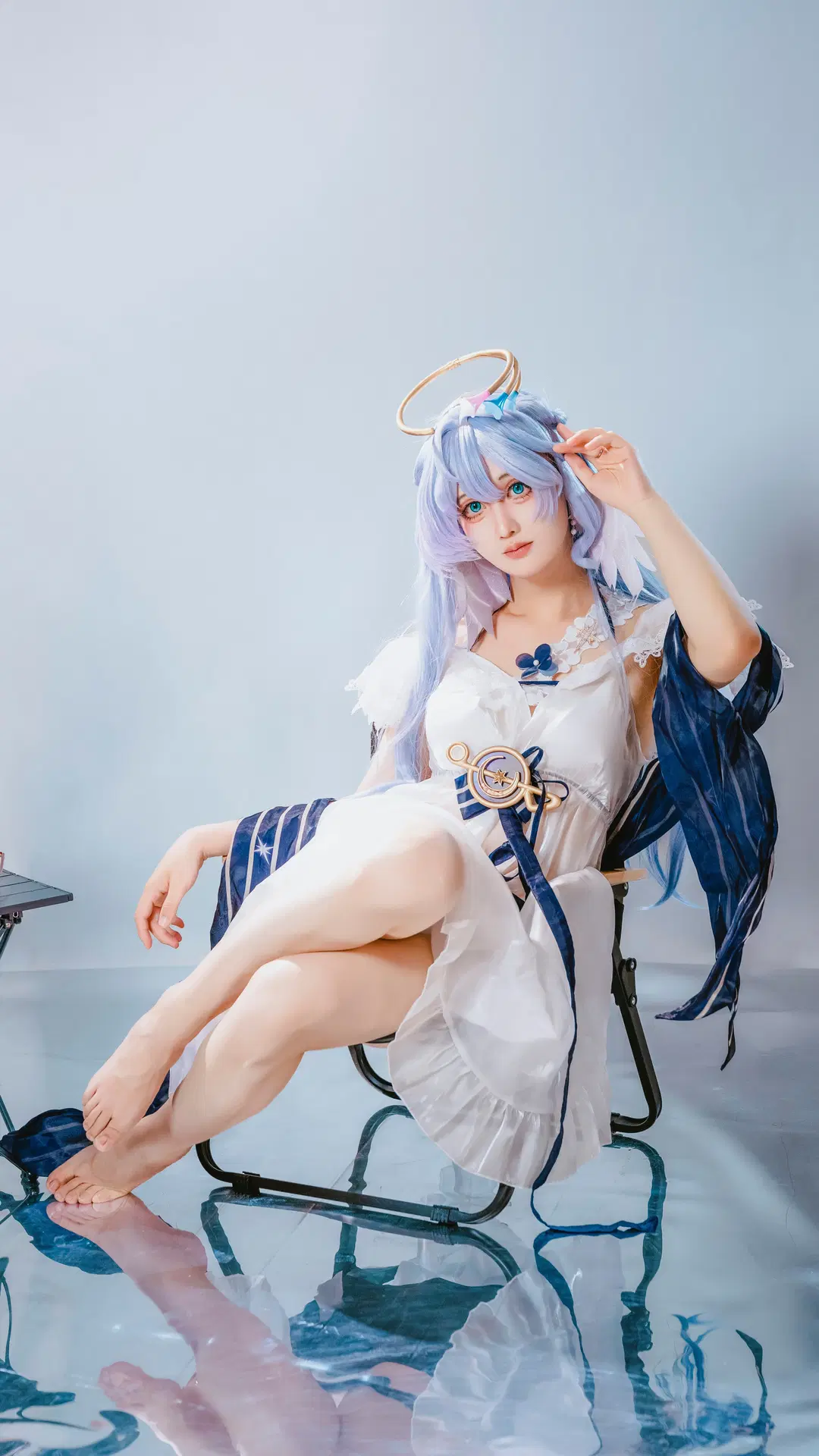 摄影棚, 崩坏星穹铁道, 知更鸟cos, 二次元cos, 水波纹