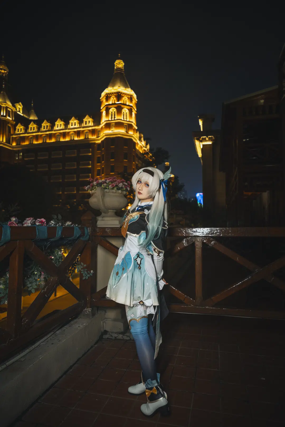 Honkai: Star Rail, Firefly cosplay, Anime cosplay, Night photography, Stockings