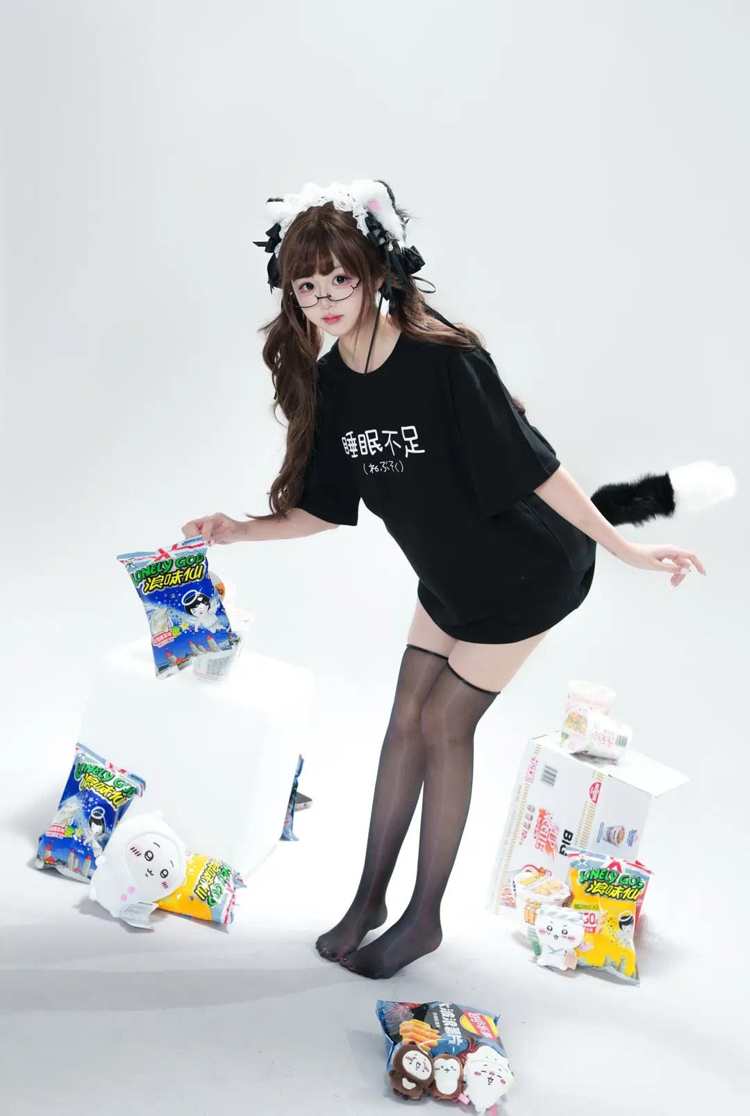Languid Everyday Life of a Catgirl in a White Studio by Ovo - Image 4