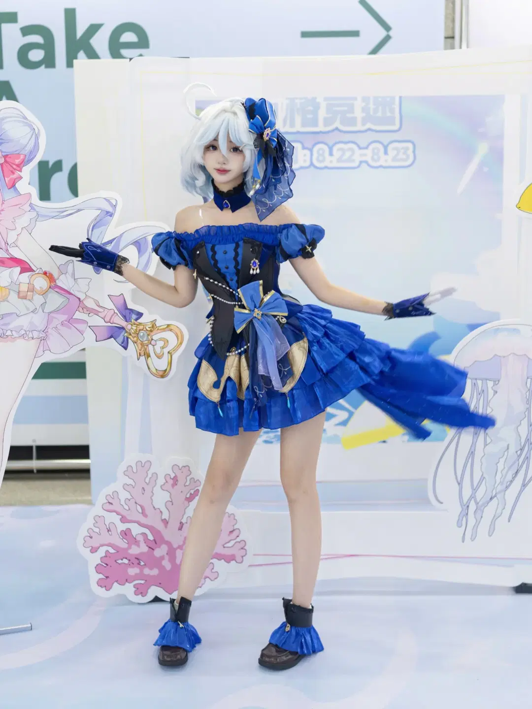 【芙宁娜cos】在青岛拍摄原神角色的海洋风蓝裙 - Ovo - 第2张